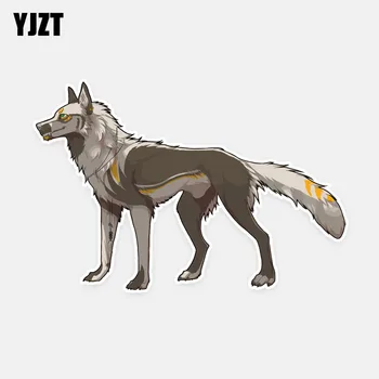 

YJZT 15.5CM*10.5CM Personality Animal Wolf PVC Car Sticker Decal Decoration Accessories 5-0836