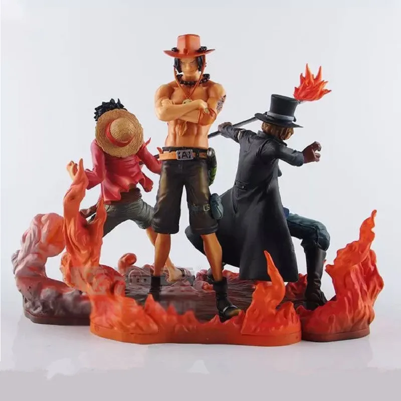 3 шт./компл. аниме экшн фигурка One Piece Brothers II Portgas D Ace Sabo Monkey Luffy Brother Боевая версия ПВХ