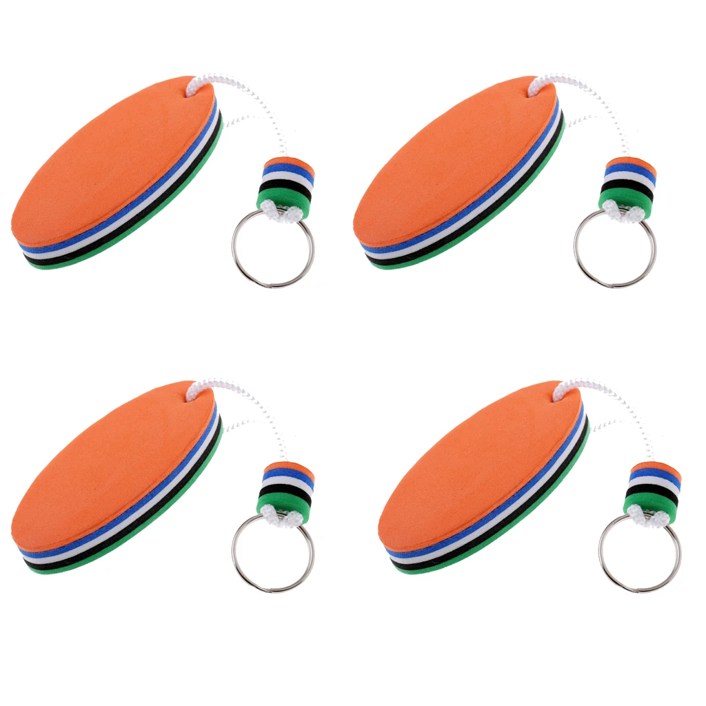 4Pcs Marine Boating Sailing Boat Float Floating Keychain Foam Keyring Key Ring Holder Sports Fan Key Chains  