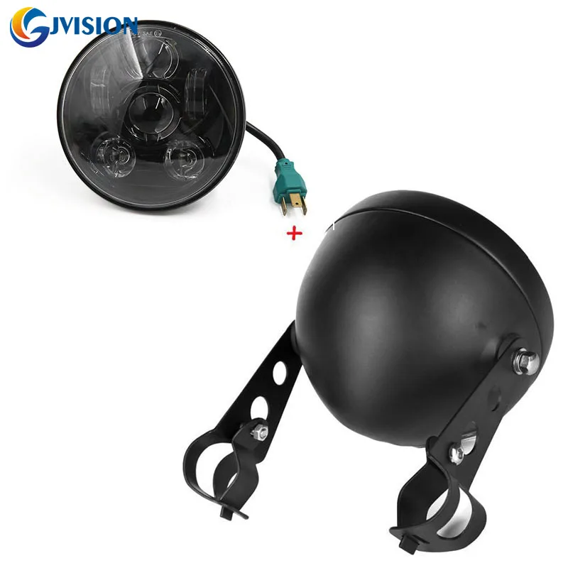 

Harley 5.75'' Motorcycle headlight Housing Bucket and 5 3/4 inch 45W Hi/Lo Dual beam Daymaker head light for Harley Sportster