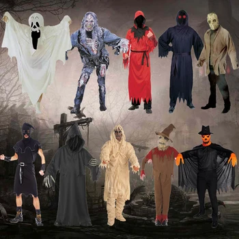 

10 Styles Halloween Costume Adult Demon Ghost Zombie Clothing Set Cosplay Costumes Horror Vampire Corpse Performance Clothes