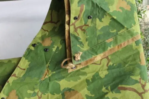 WW2 VIETNAM WAR MITCHELL CAMOUFLAGE REVERSIBLE TENT ZELTBAHN HALF SHELTER TENT-World military Store