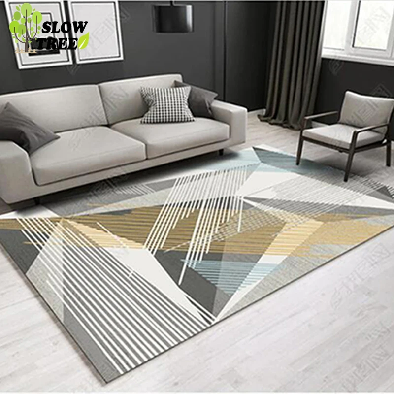 Медленное дерево, полиэстер, ковер для дома, для спальни, Ретро стиль, декоративные коврики для гостиной, моющийся прямоугольный бежевый коврик на окно, 80x120 см
