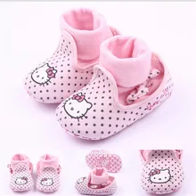 Горячая распродажа, обувь для малышей с героями мультфильмов, обувь для первых шагов, обувь для новорожденных в горошек