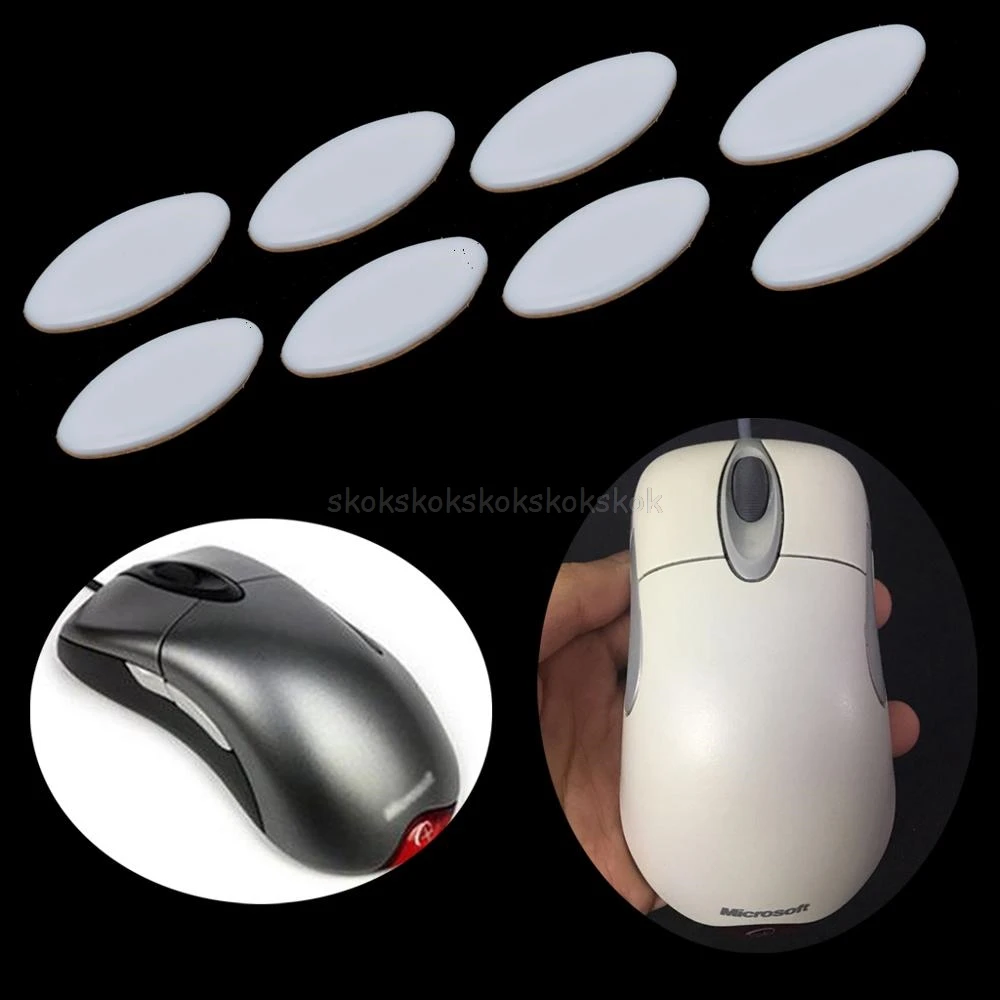 

2 Sets/pack Tiger Gaming Mouse Feet Mouse Skate For Microsoft IE3.0 IO1.1 White Teflon Mouse Glides Curve Edge Jy23 19 Dropship
