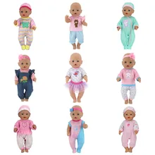 Модные куклы, прыгающие костюмы со шляпой, подходят для 43 см, Детская кукла, кукла реборн, детская одежда, 17 дюймов, куклы, аксессуары