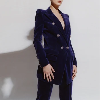 

2018 New Fashion Show Style Collection Purple Women Formal Suit Celebirty Cocktail Party Christmas Clothing Vestidos Wholesale