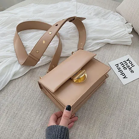 Элегантная женская квадратная сумка с клапаном модная Новая высококачественная женская дизайнерская сумка из искусственной кожи Повседневная сумка через плечо - Цвет: Кофе