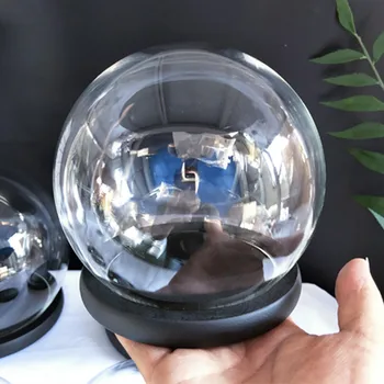 

4sets/pack Different Base Diameter=12cm Glass Dome Vase Friend Gift Glass Cover Home Wedding Decoration