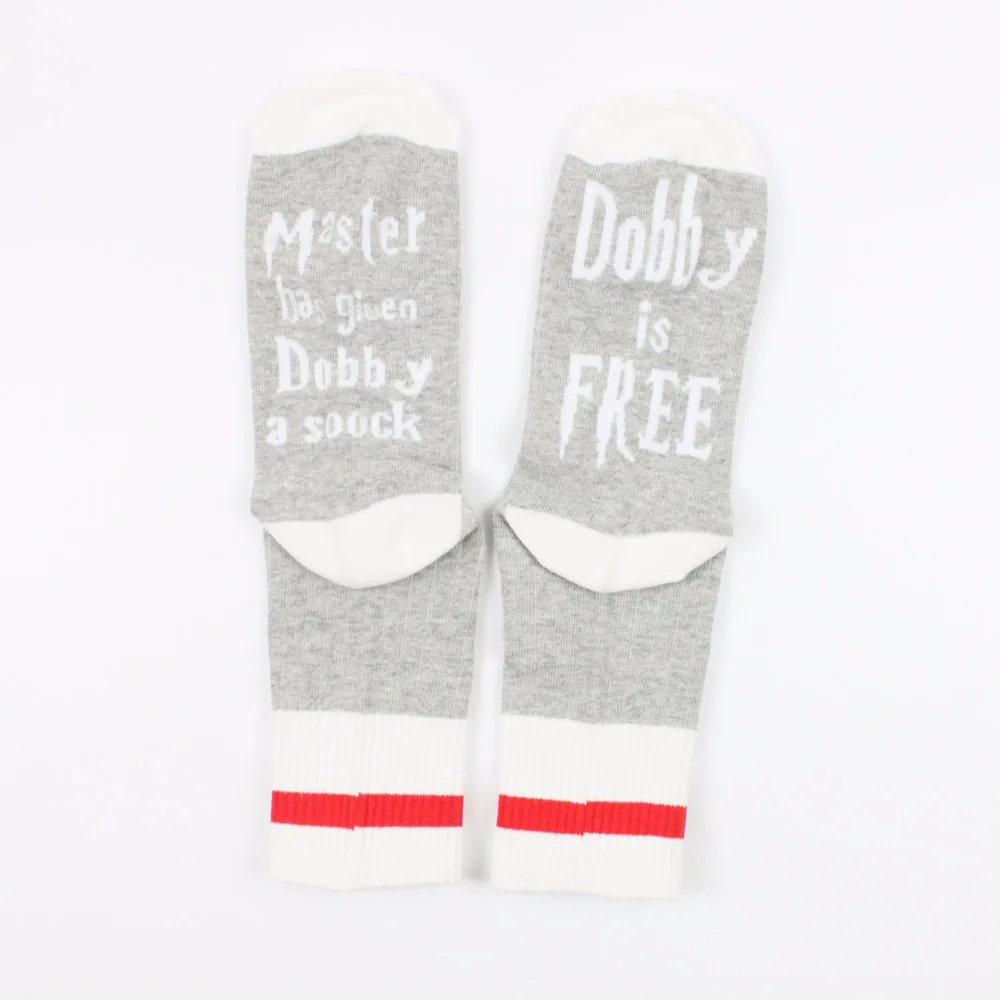 1 pairs Master has given Dobby a Socks new style of autumn and winter Women Funny gray unisex for Cotton casual sock Man Meias 10