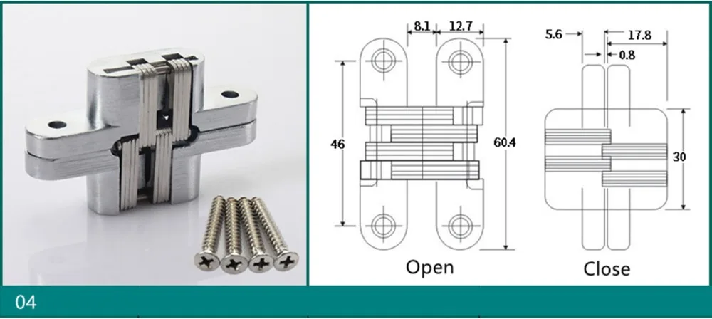 Невидимый скрытый шарнир складной невидимый дверной крест скрытый шарнир