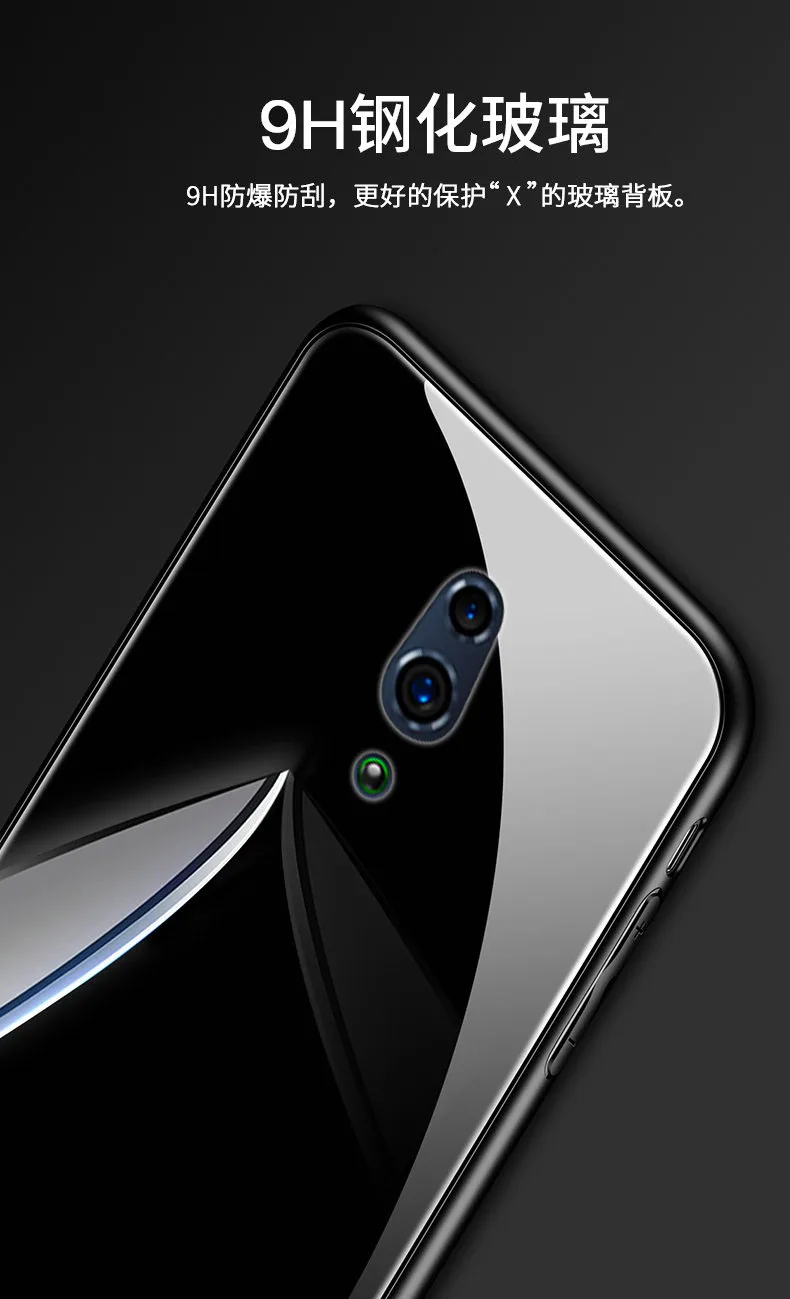 Для OPPO Reno 10x zoom чехол из твердого закаленного стекла с кольцом-подставкой Магнитный защитный чехол на заднюю панель для OPPO RENO полный Чехол