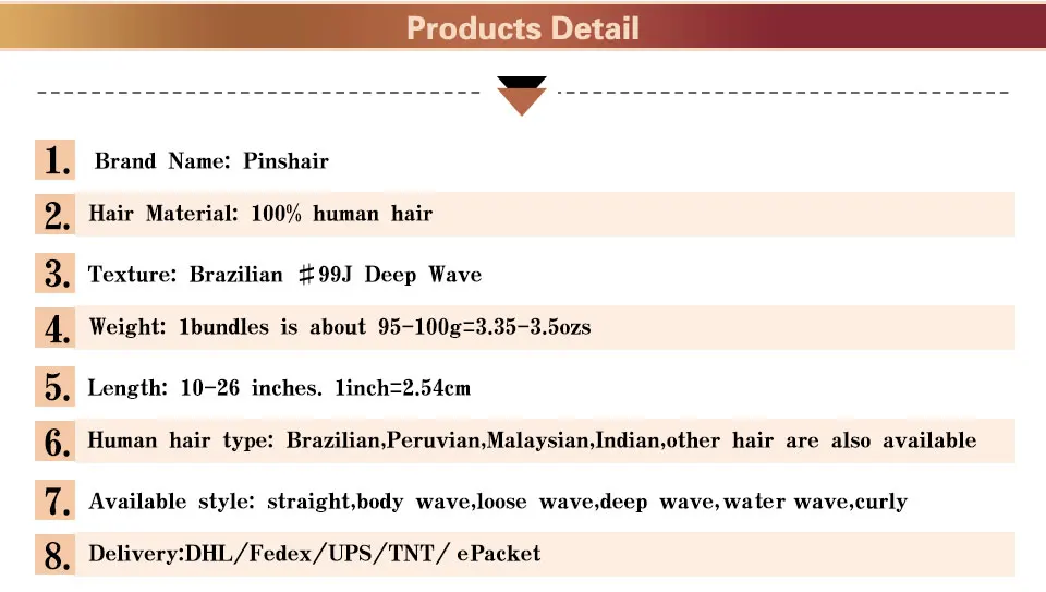 Pinshair 99J бразильский глубокая волна волос красный 4 пучки бордовый 100% натуральные волосы ткань расширений толстые пучки волос не Remy