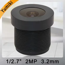 Yumiki HD 2.0 мегапиксельная 3.2 мм Объективы для видеонаблюдения 1/2. " для HD CCTV Объективы для фотоаппаратов M12 Mount фиксированной диафрагмой длинные расстояния