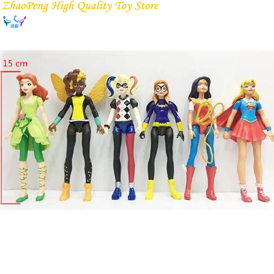 Wonder Woman Harley Quinn Justice League Supergirl 6 PCS Action Figure Toys Gift
