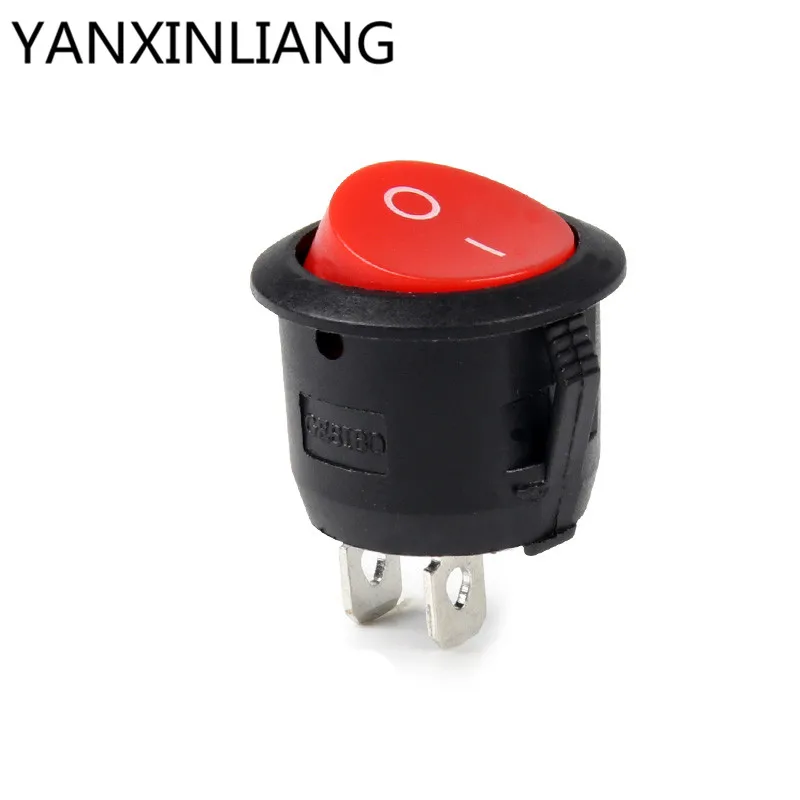 10Pcs 16mm Diameter Small Round Boat Rocker Switches Red Mini Round Red