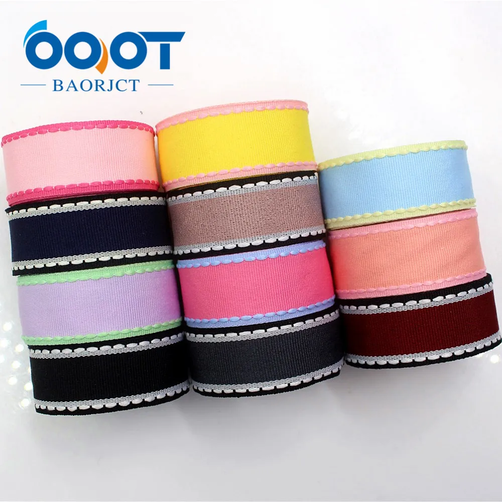 OOOT BAORJCT G-181028-1459, 25 мм 10 ярдов сплошной цветной крючок кружево grosgrain ленты, свадебные украшения, рукоделие Подарочная упаковка материалов