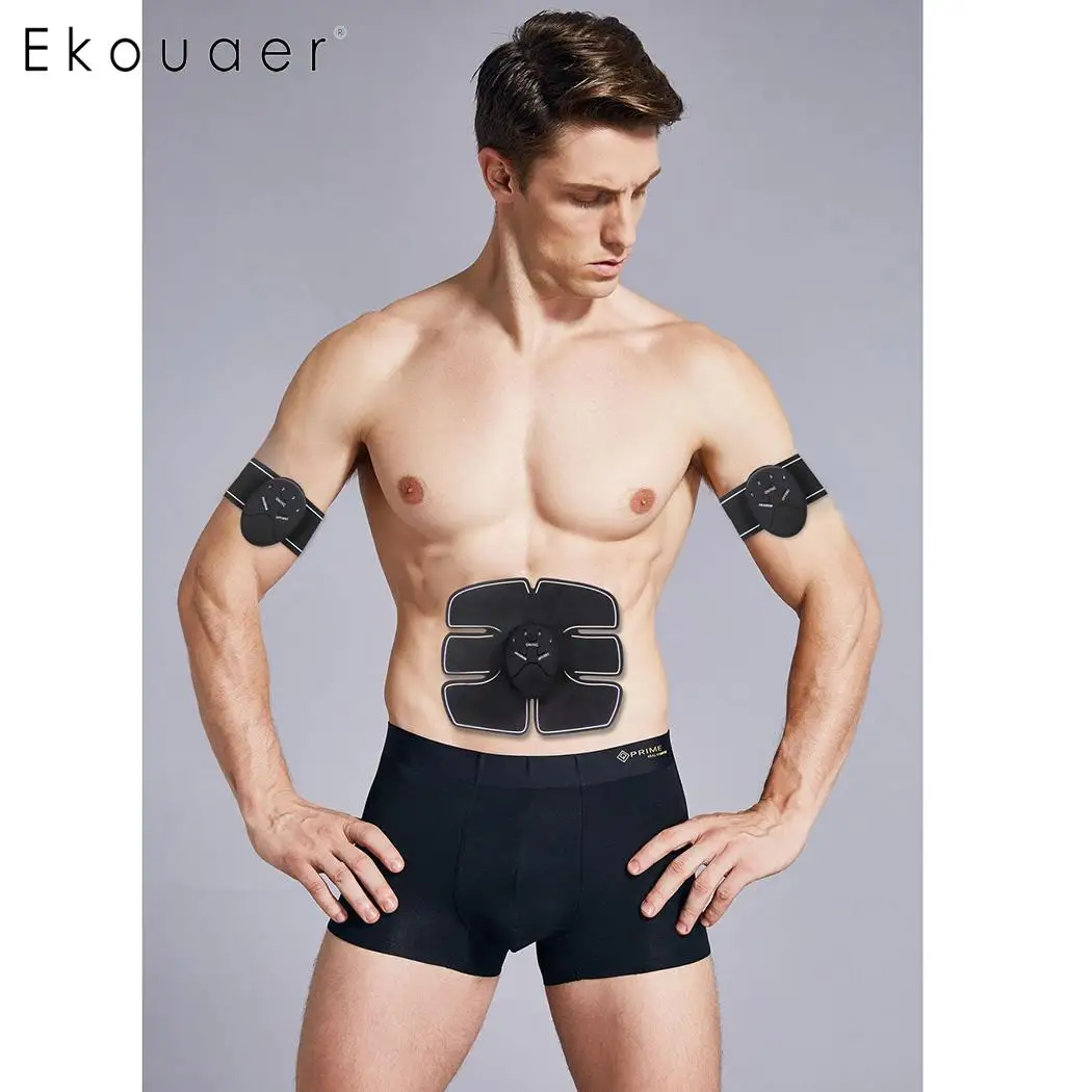 Мышечный Стимулятор фитнес для мышц пресса электрический стимулятор ABS EMS Домашний Спортзал оборудование массаж ног руки USB заряженный ремень для упражнений