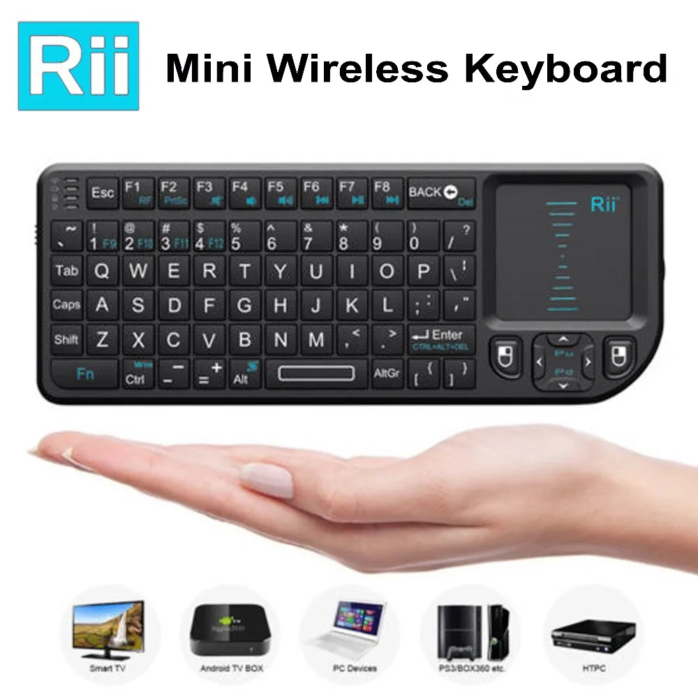 

Original Rii Mini X1 Wireless Keyboard 2.4G Air Mouse Handheld Touchpad gaming keyboard for phone Android tv box x96 mini
