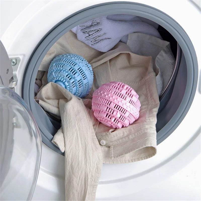 Home Eco-Friendly Pink Blue Laundry Balls Discs Anion Molecules Cleaning Magic Wash Magic laundry ball Washing