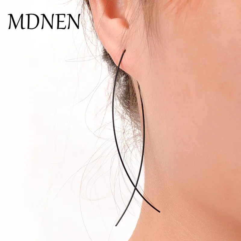 

Fish Shaped Dangle Simplicity Earrings Copper Wire Hand Made Earring for Women Drop Earrings Female 2018 Geometric New 3Colors