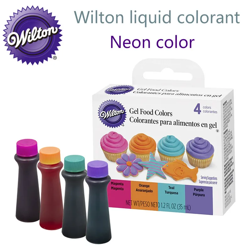 Набор Пищевых пигментов wilton 4 цвета сливки жидкий краситель новинка 2017 года