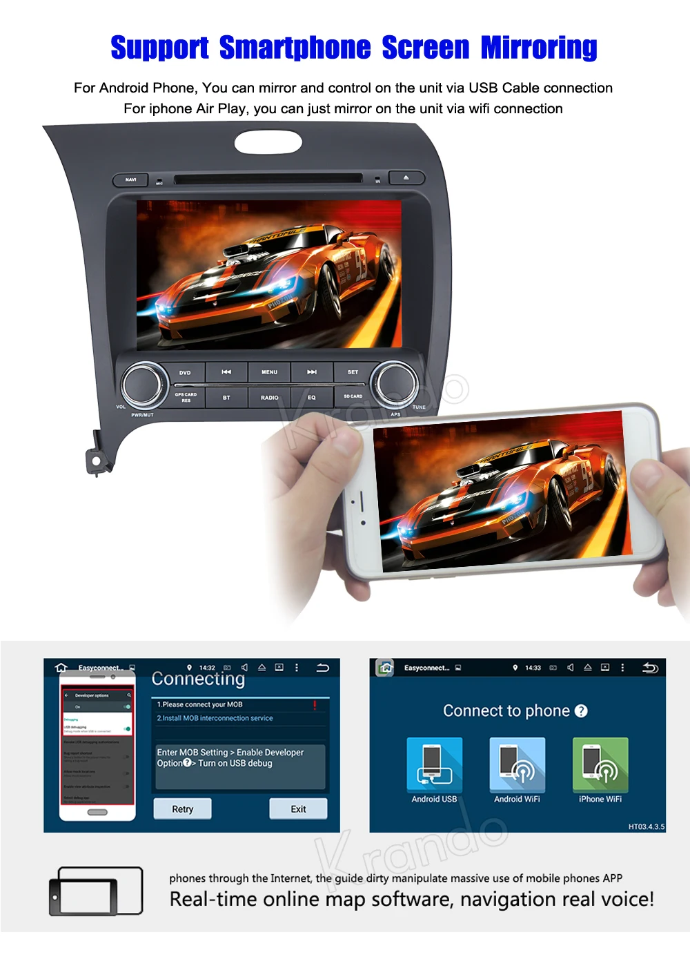 Perfect Krando 8" Android 9.0 car radio dvd gps navigation multimedia system for Kia Cerato K3 Forte 2013+ right hand drving player 4 Perfect Krando 8" Android 9.0 car radio dvd gps navigation multimedia system for Kia Cerato K3 Forte 2013+ right hand drving player 4