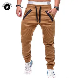 Повседневные мужские брюки джоггеры однотонные узкие брюки хип-хоп шаровары спортивные брюки брендовые новые уличные мужские брюки