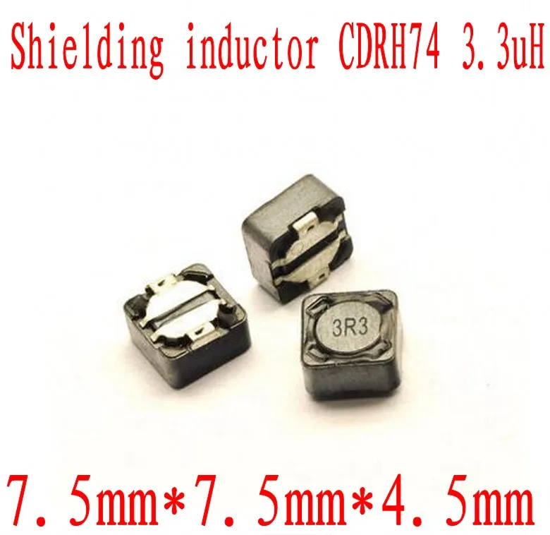 1000 шт./лот экранированный индуктор SMD силовые индукторы 7*7*4 мм 3uh CDRH74R 3R3 высокое