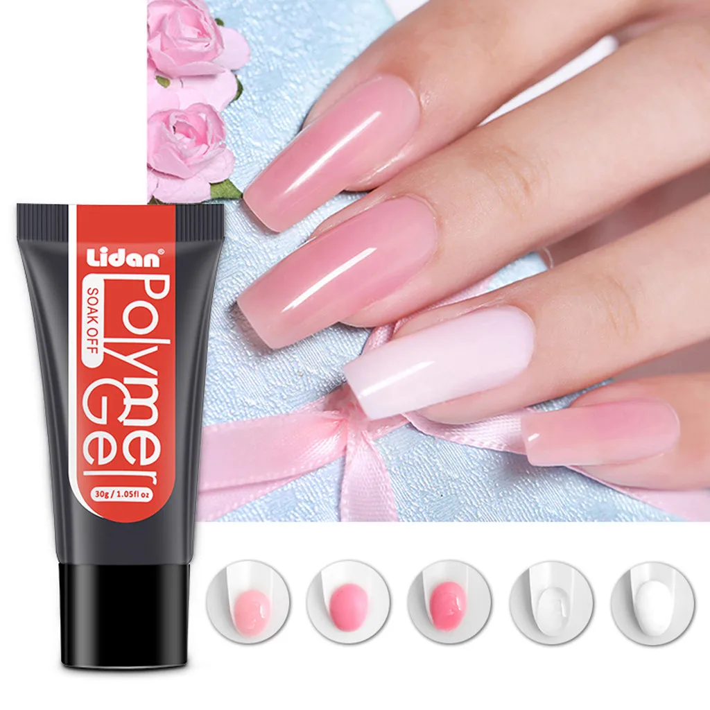 

2019 gel polish Manicure Quickly Extended Crystal Glue Lasting Finger Nail Gel Cream nail art decorations Professional Makeup