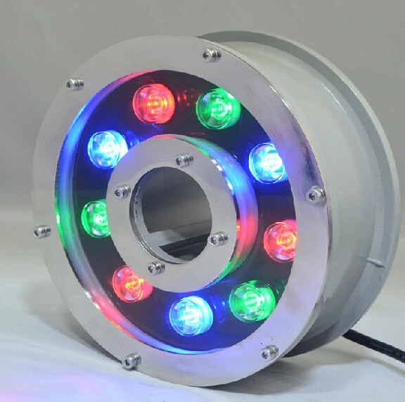 

Free shipping IP68 RGB/Green/White 9W LED fountain light LED pool light Led underwater light 24V 3 years warranty