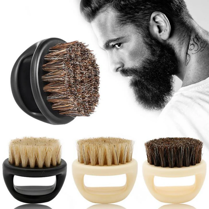Buy Mini Beard Brush Boar Bristles Mustache Natural