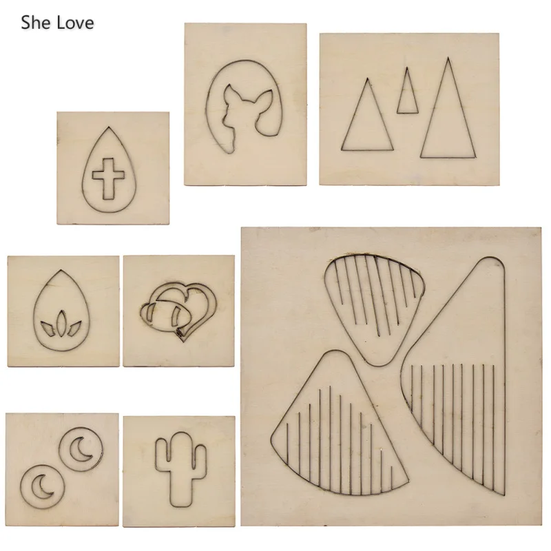 

She Love Triangle Waterdrop Wooden Leather Die Cutting Tool Scrapbook Cutter Mold For Diy Handmade Crafts