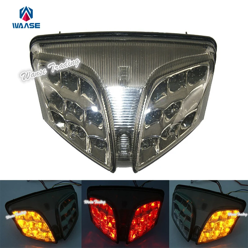 

waase Rear Tail Brake Turn Signal Integrated Led Light Smoke For 2009 2010 2011 2012 2013 2014-2016 SUZUKI GSXR1000 GSX-R1000 K9
