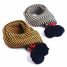 Новинка года, осенне-зимний детский шарф, Детские шарфы для девочек и мальчиков, вязаные шерстяные шарфы, Детские однотонные теплые шарфы с воротником