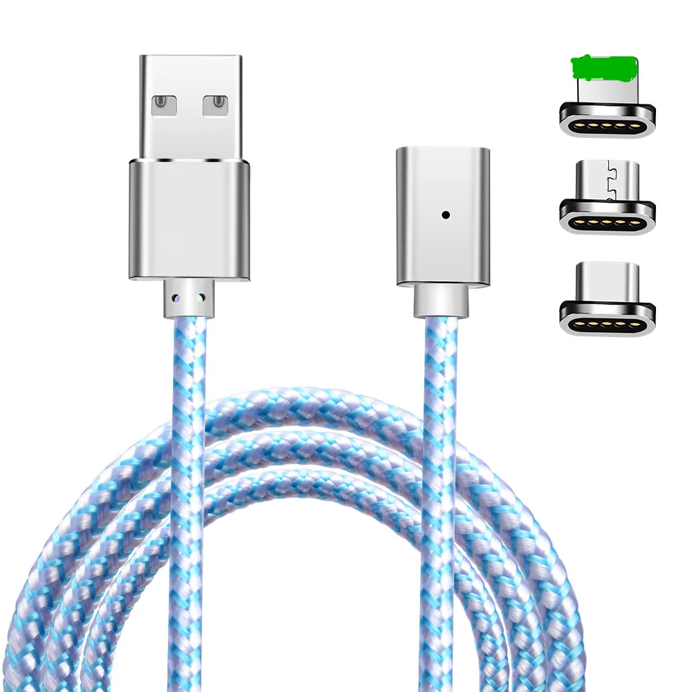 Cable 1m Upgraded Nylon Braided Mobile LED Micro USB