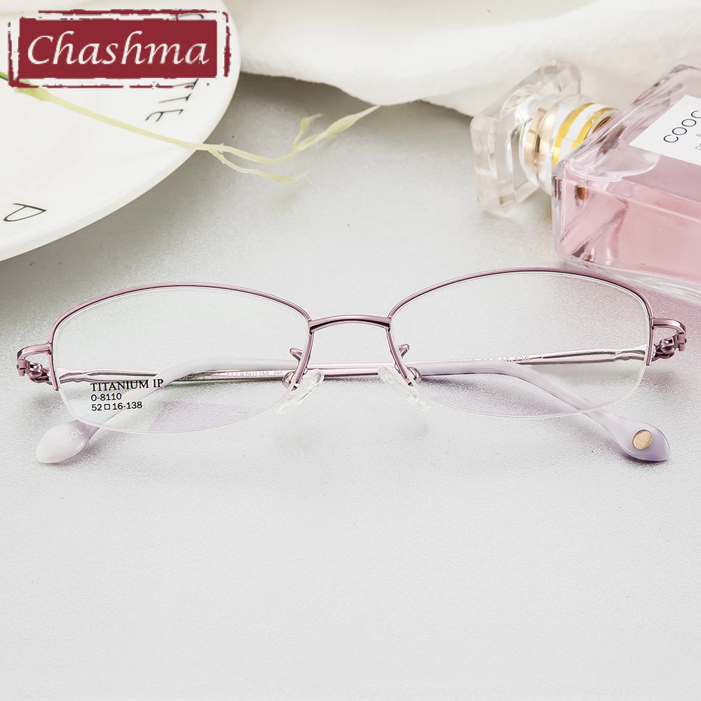 Брендовые женские качественные очки Chashma полуободковые с оправой для