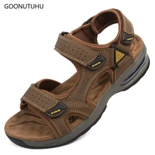 2019 new style men's sandals genuine leather summer platform breathable shoes man young fashion casual beach sandals for men цена 2019 new style men's sandals genuine leather summer platform breathable shoes man young fashion casual beach sandals for men цены онлайн