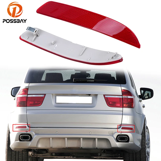 POSSBAY Rear Bumper Reflective Strip Light for BMW X5 E70 3.0d/3.0sd/3