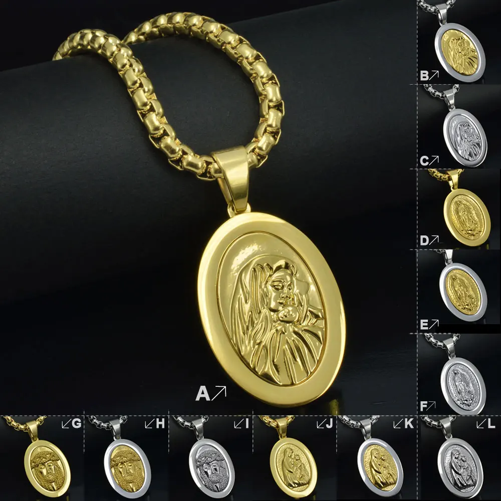 

Men Women 18k Yellow Gold Filled The Virgin Mary Pendant Chain Necklace N250