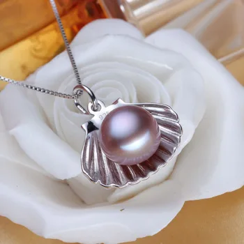 

Eternal wedding Women Gift word 925 Sterling real [bright pearl] brilliant beauty fresh water pearl pendant necklace, gen