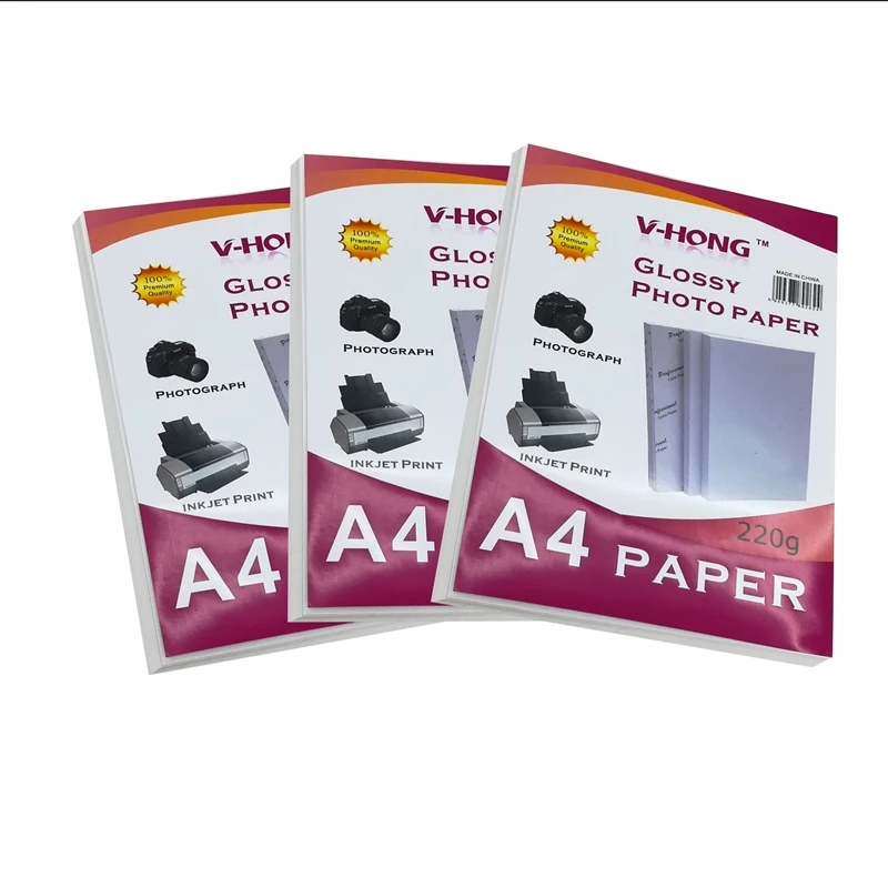A4 size 115g 210g 230g Very good quality Waterproof glossy photo paper