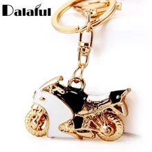 Motocicleta Autobike esmalte cristal llaveros bolso hebilla colgante para llaveros de coche llaveros soporte mujeres K312(China)