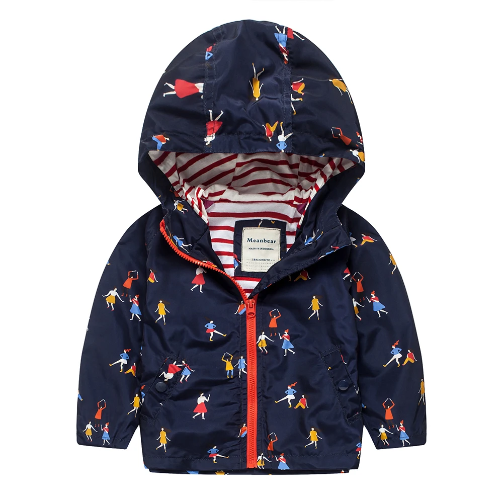M13 Spring Autumn Fashion Boys Girl Blue Coat Hoodie Child Jacket Girl