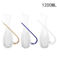 1200 мл винный графин с длинной ручкой посуда Хрустальное стекло Роскошная Посуда для посуды для вечеринки для дома и бара Свадебный графин для виски