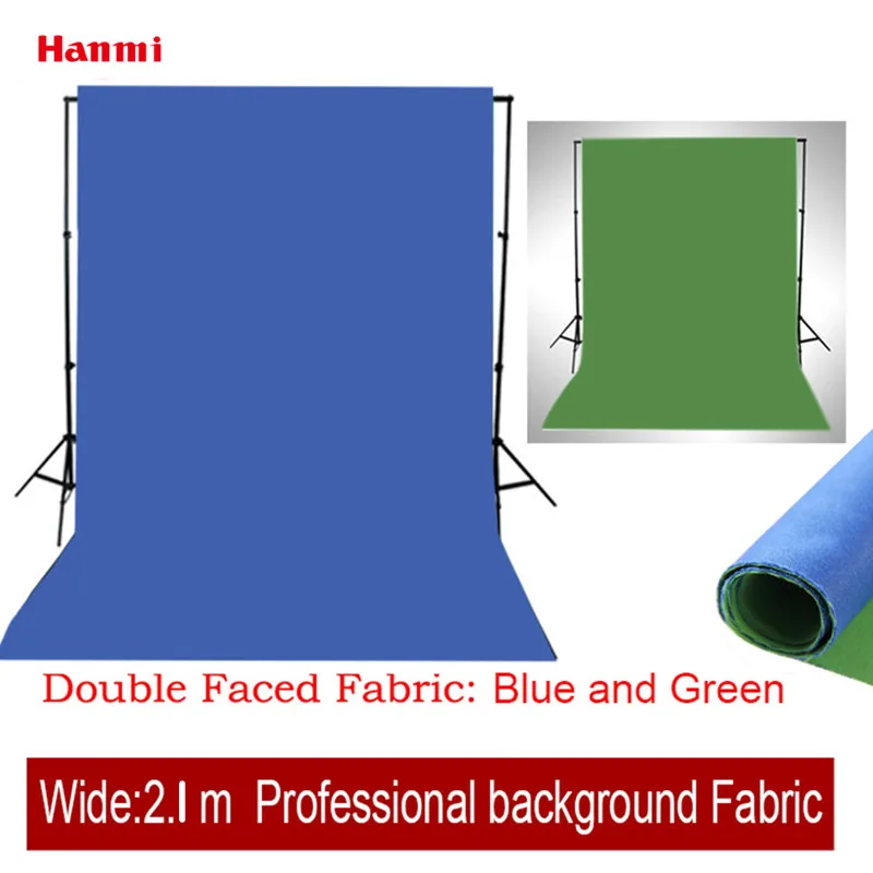

Hanmi 2.1M*1M Green-Screen-Chromakey Photo Studio Backdrop Cotton Cloth Photography Backdrops Chroma Key Green Screen Background