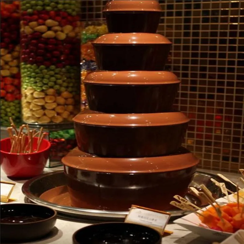 

New 6 layers 82cm Commercial-type Chocolate fountain machine D20097 chocolate waterfall machine DHL/EMS/FEDEX Free shipping