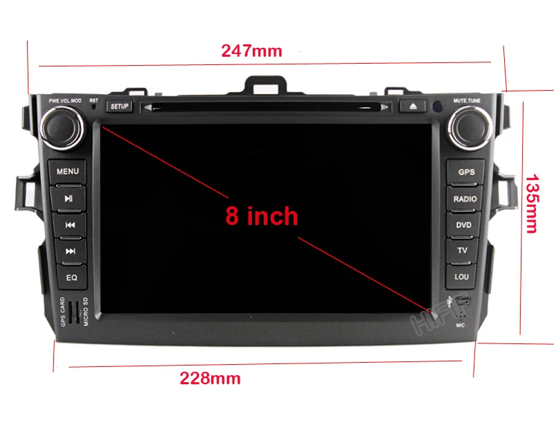 Sale HIHIF Android 7.12 Quad Core Car DVD Stereo Unit GPS Navigation for Toyota Corolla 2007-2011 4G WIFI OBD II 2GB RAM 16GB ROM 13