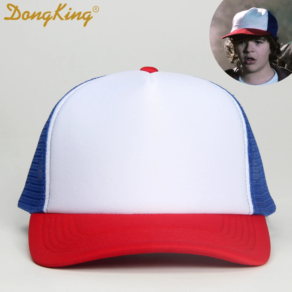 Dustin from STRANGER THINGS Red White & Blue HAT Trucker Cap 80s ADJUSTABLE Dustin from STRANGER THINGS Red White & Blue HAT Trucker Cap 80s ADJUSTABLE