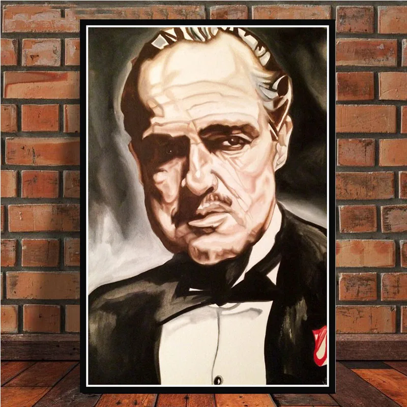 The Godfather Movie Marlon Brando Al Pacino плакат настенный художественный Рисунок плакаты и принты холст живопись для комнаты домашний декор